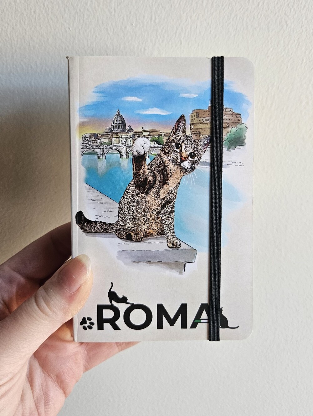 NWOT Italian Pocket-Sized Blank Cat Notebook
